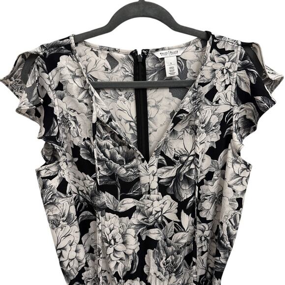 WHBM White House Black Market Floral Feminine Bloomcore Romper Size Small - Picture 4 of 6